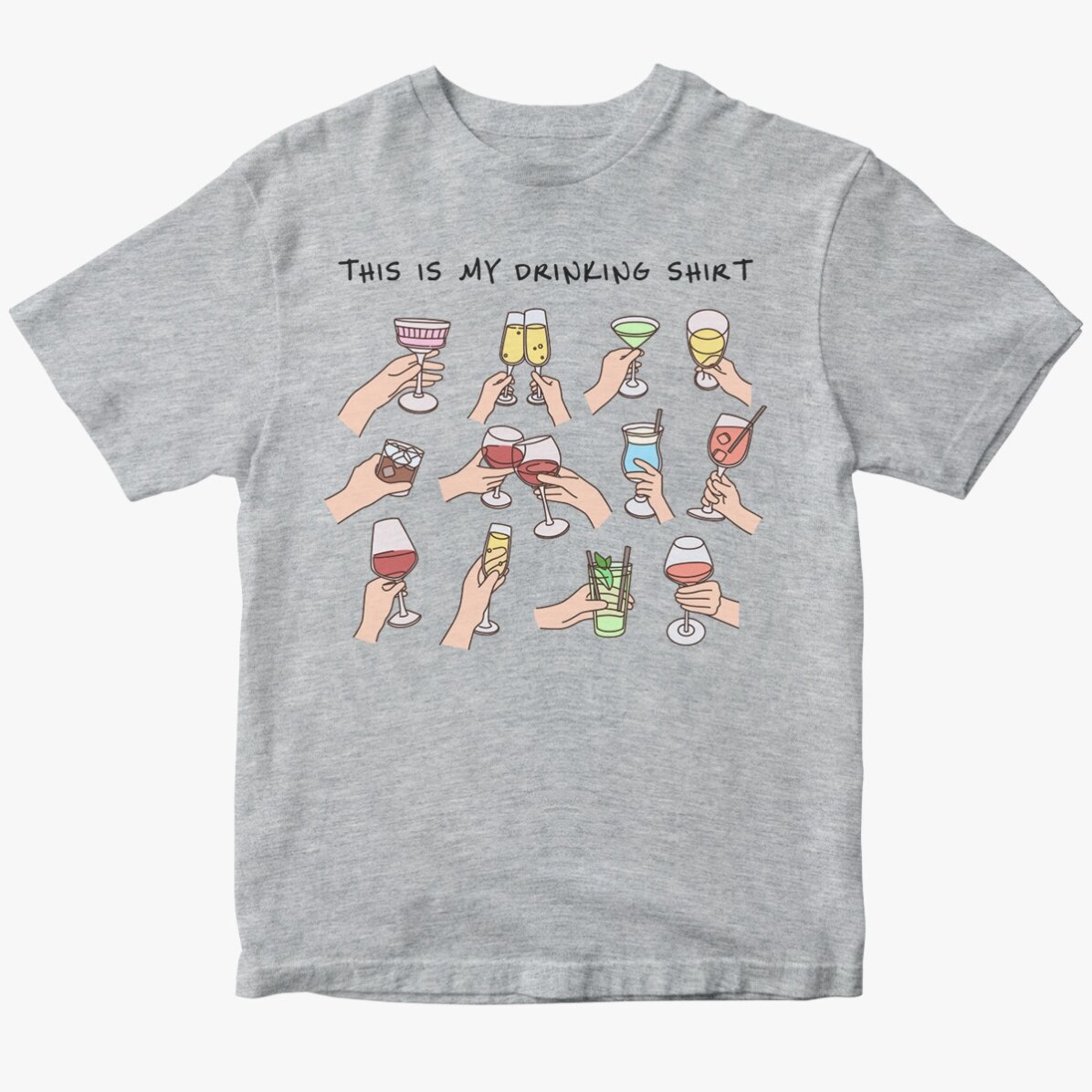 Koszulka bawełniana z nadrukiem – My drinking shirt