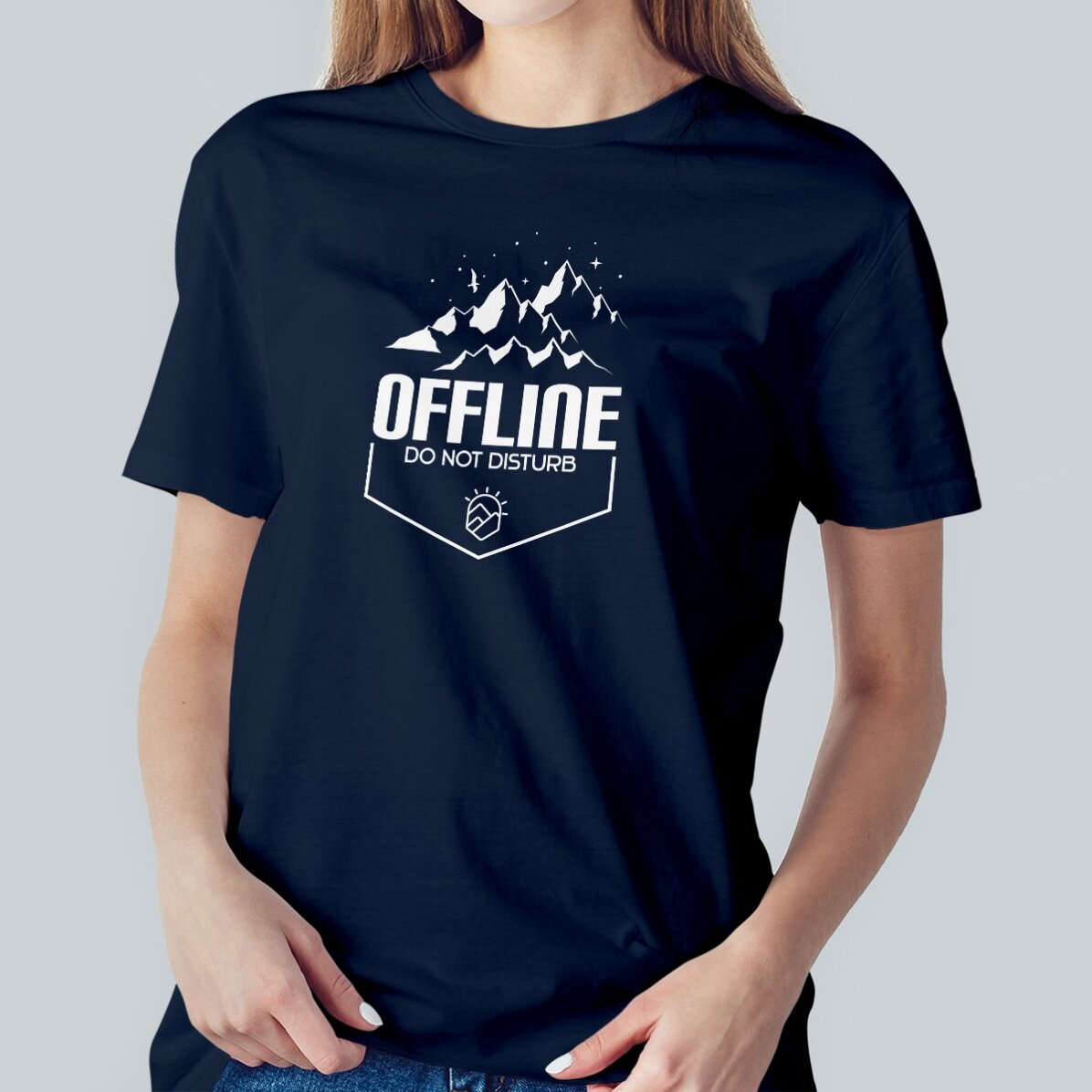 Custom cotton T-shirt with text - Offline