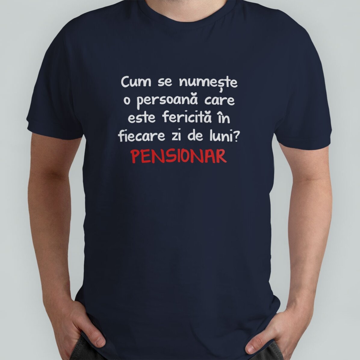 Custom cotton T-shirt with text - Pensioner