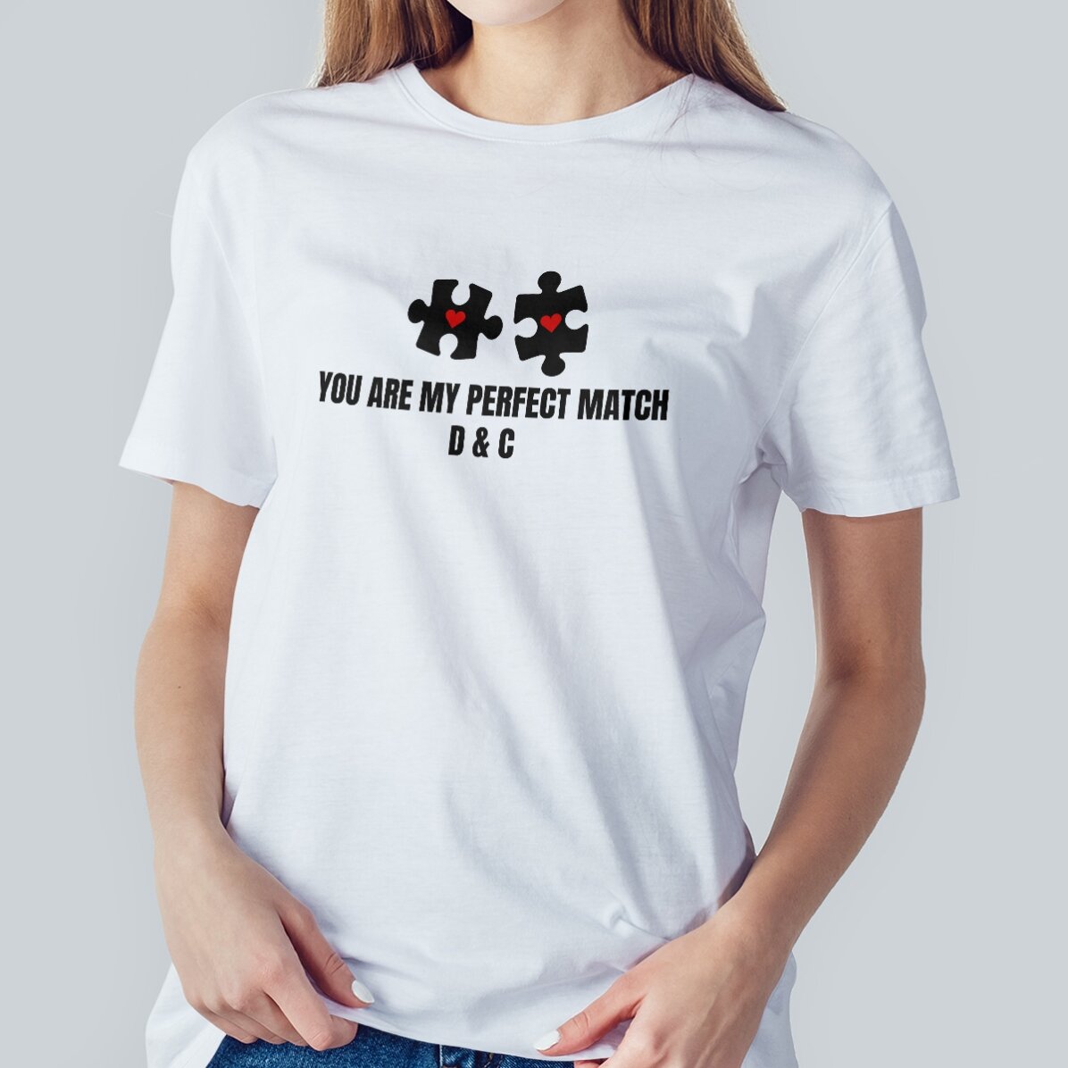 Koszulka bawełniana z nadrukiem – Perfect Match