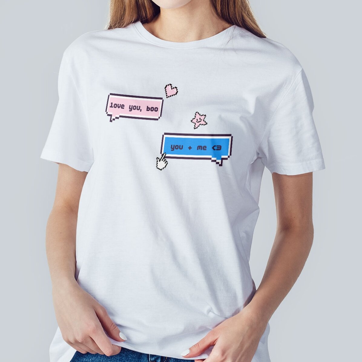 Koszulka bawełniana z nadrukiem – Pixel Chat
