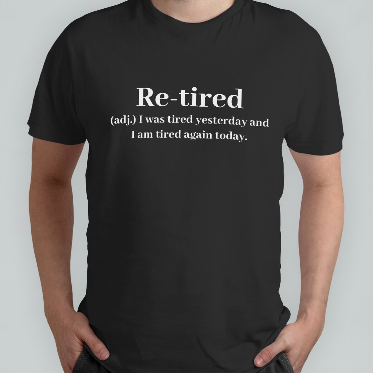 Koszulka bawełniana z nadrukiem – Re-tired