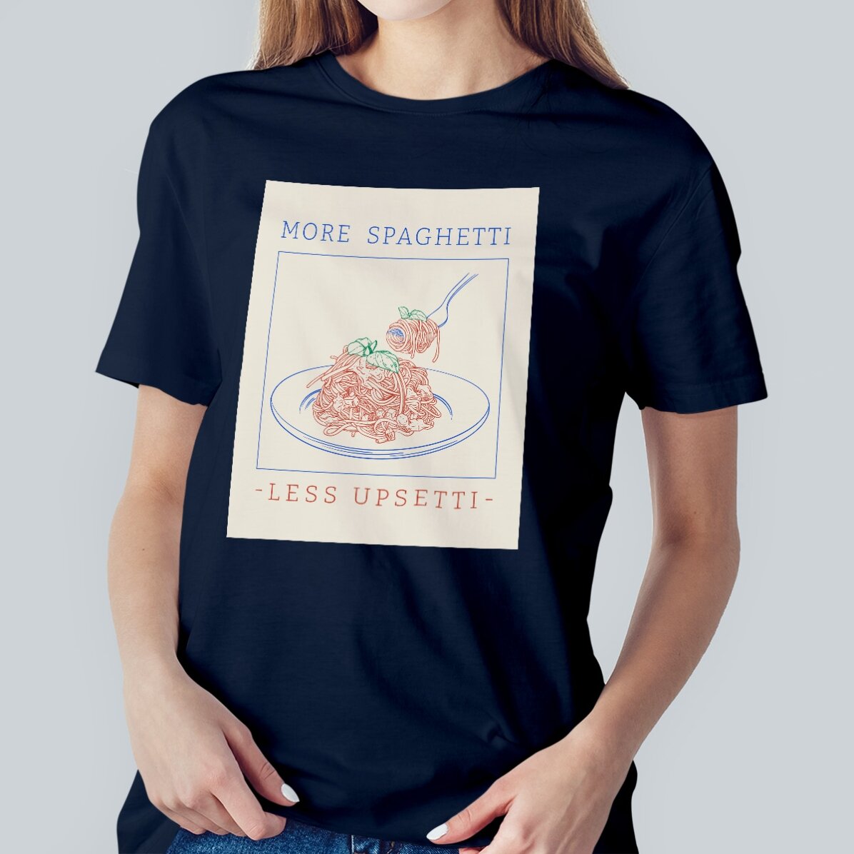 Koszulka bawełniana z nadrukiem – Spaghetti