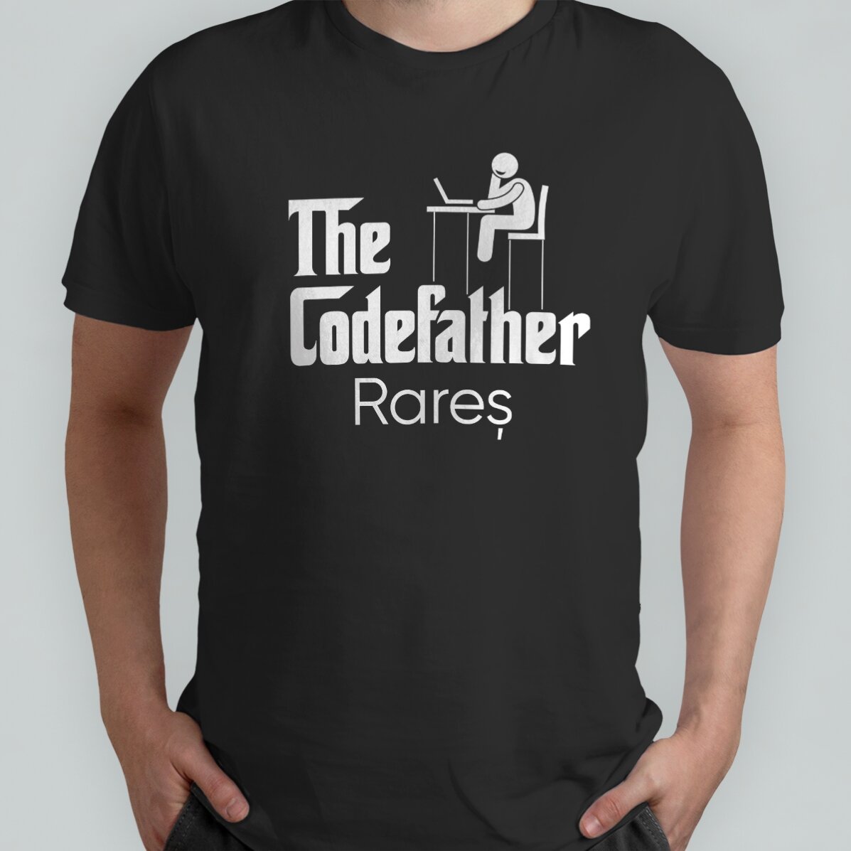Koszulka bawełniana z nadrukiem – The codefather