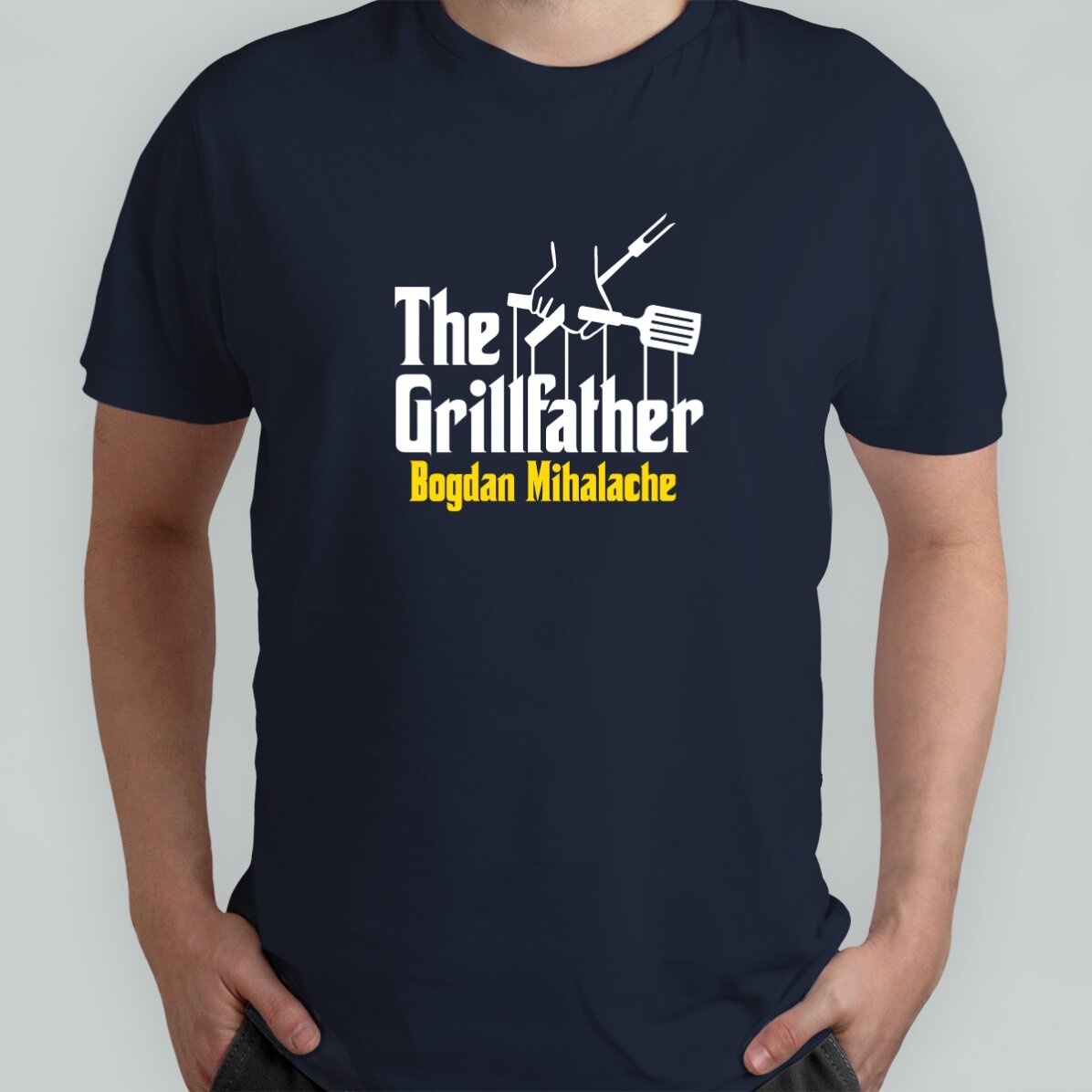 Koszulka bawełniana z nadrukiem – The grillfather