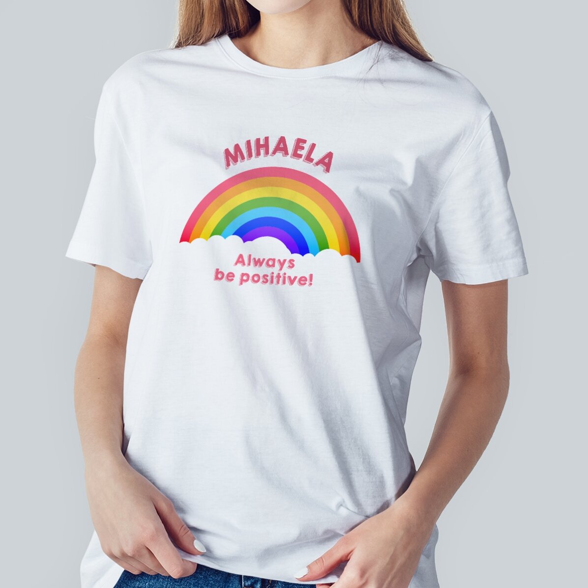 Koszulka z indywidualnym nadrukiem – „Always be positive”
