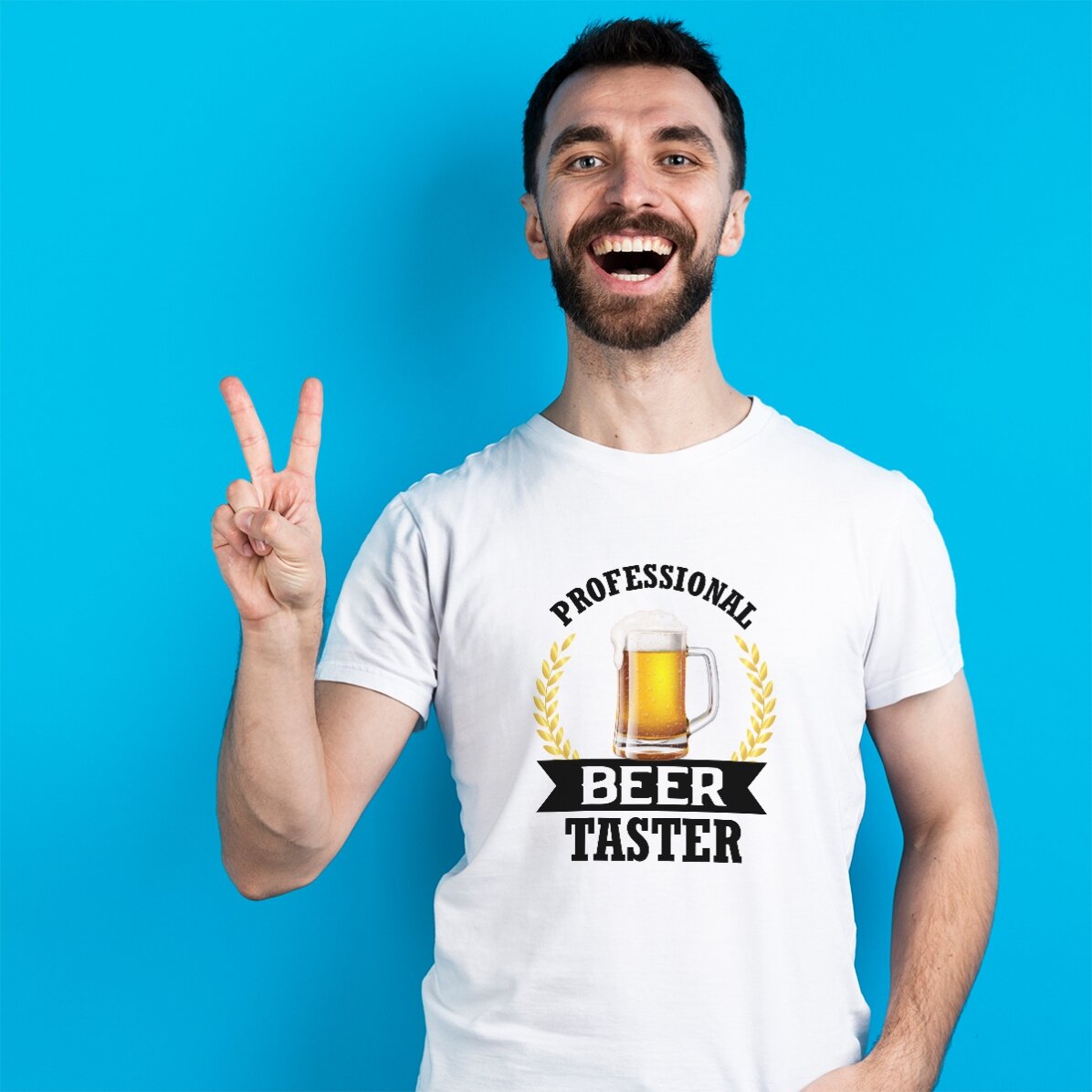 Koszulka bawełniana z nadrukiem – Degustator piwa