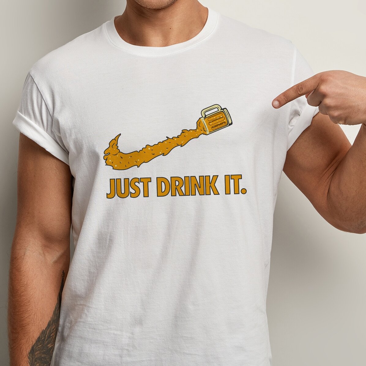 Koszulka z indywidualnym nadrukiem – Just drink it