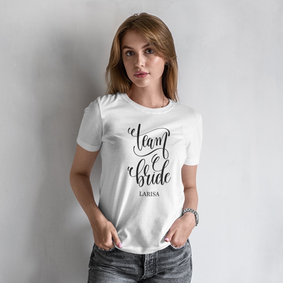 Koszulka z indywidualnym nadrukiem dla panny młodej – Team Bride