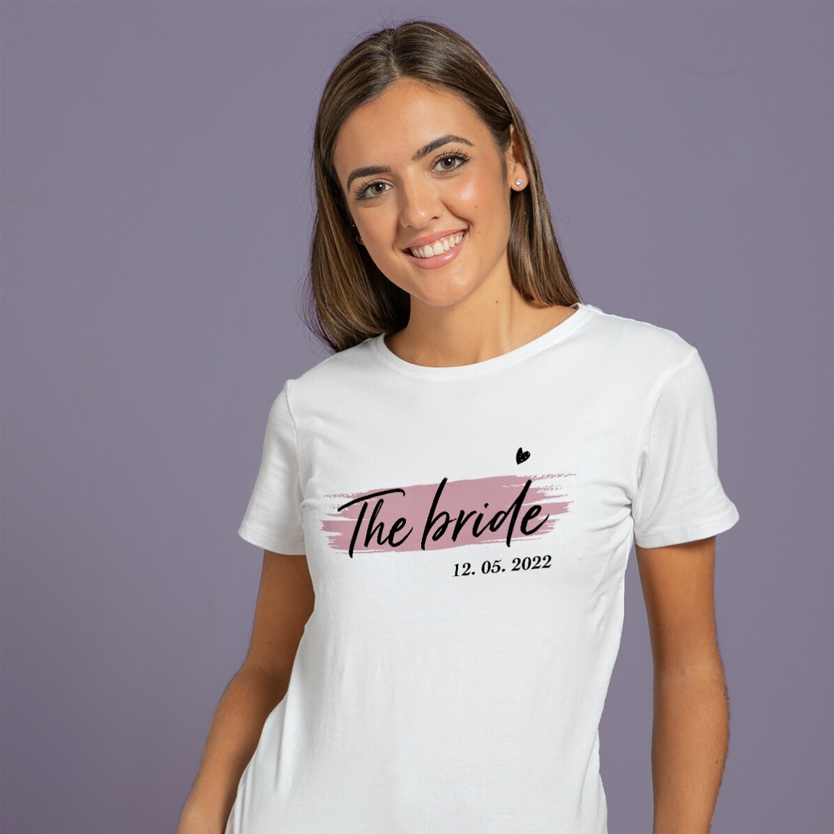 Personalised T-shirt with text for the bride and bridesmaids