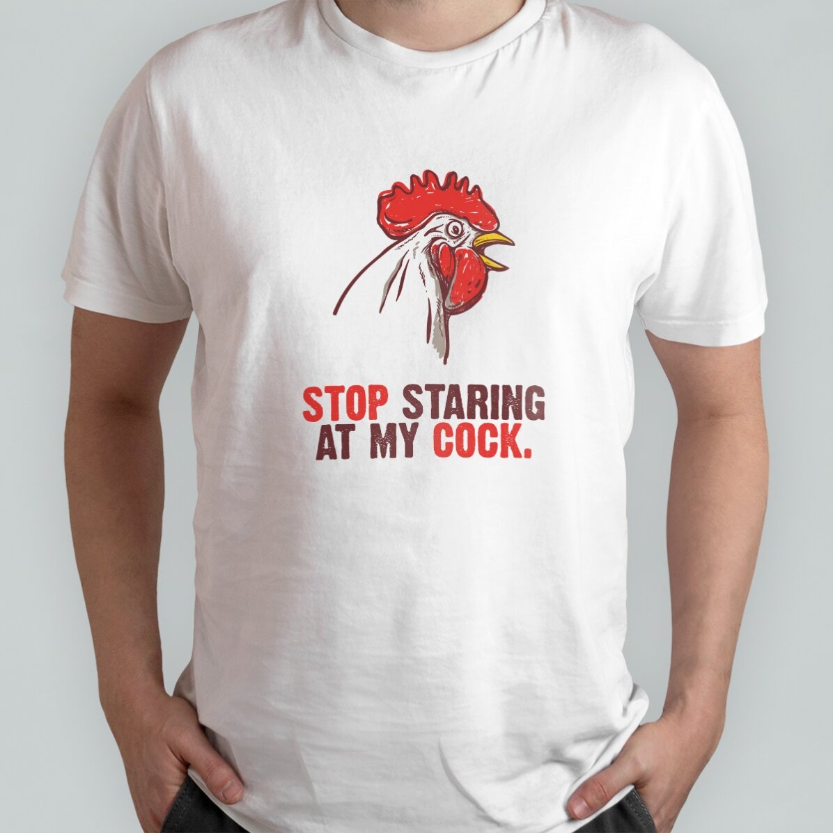 Personalised T-shirt with text - Stop staring