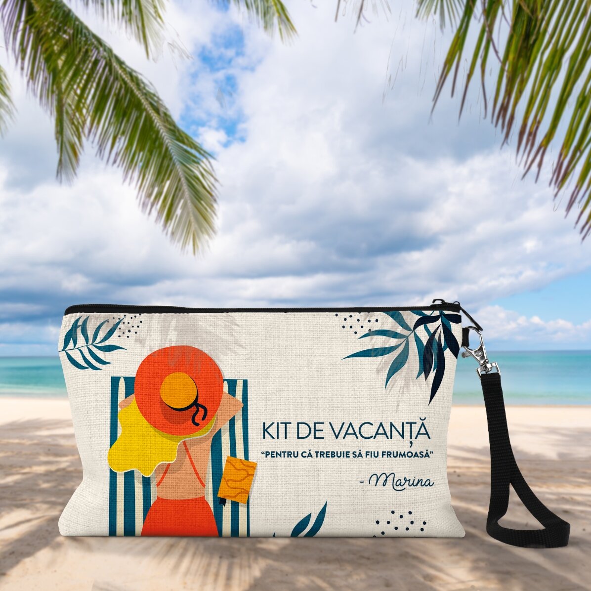 Personalised make-up kit with text - Holiday kit