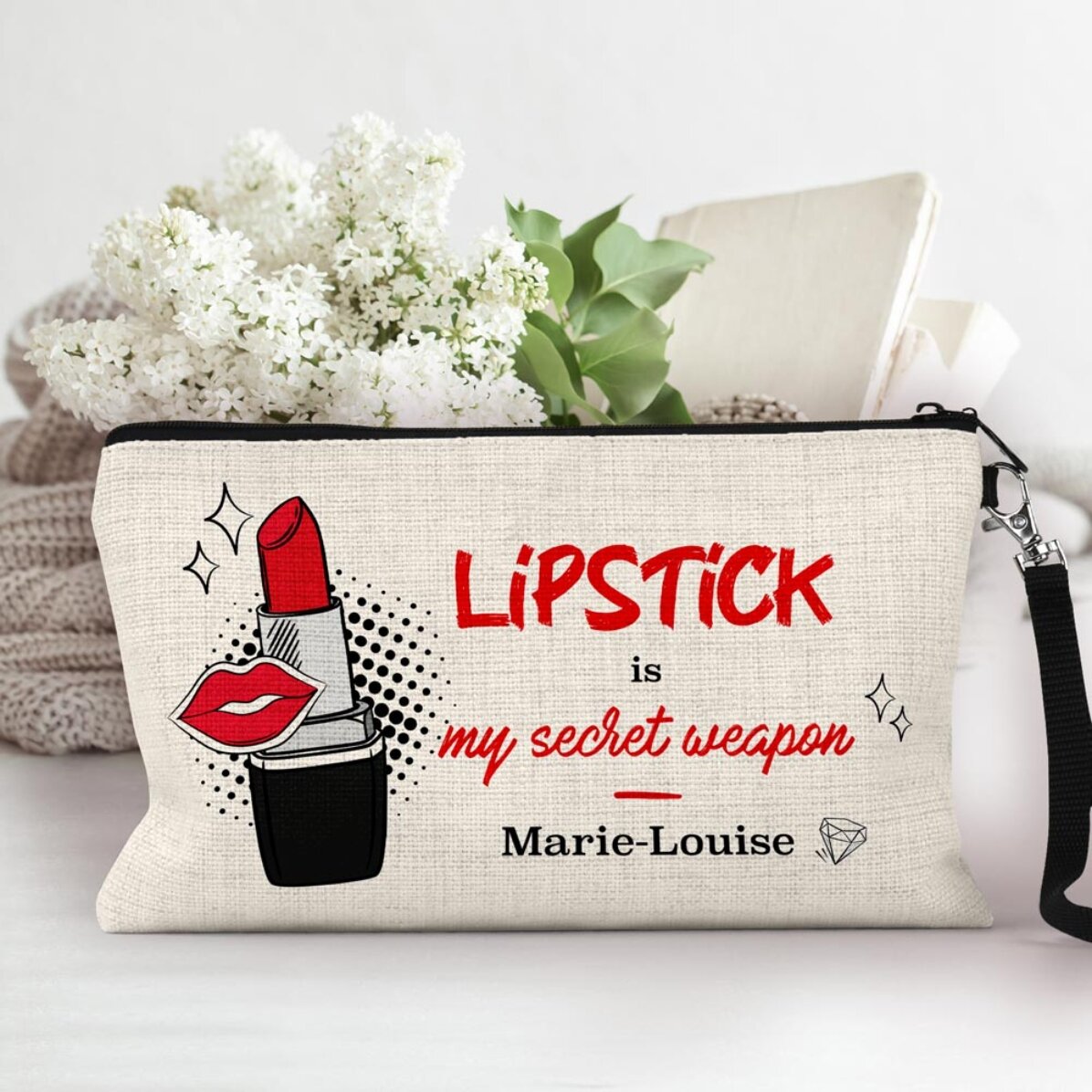 Spersonalizowany zestaw do makijażu z napisem – „My secret weapon”