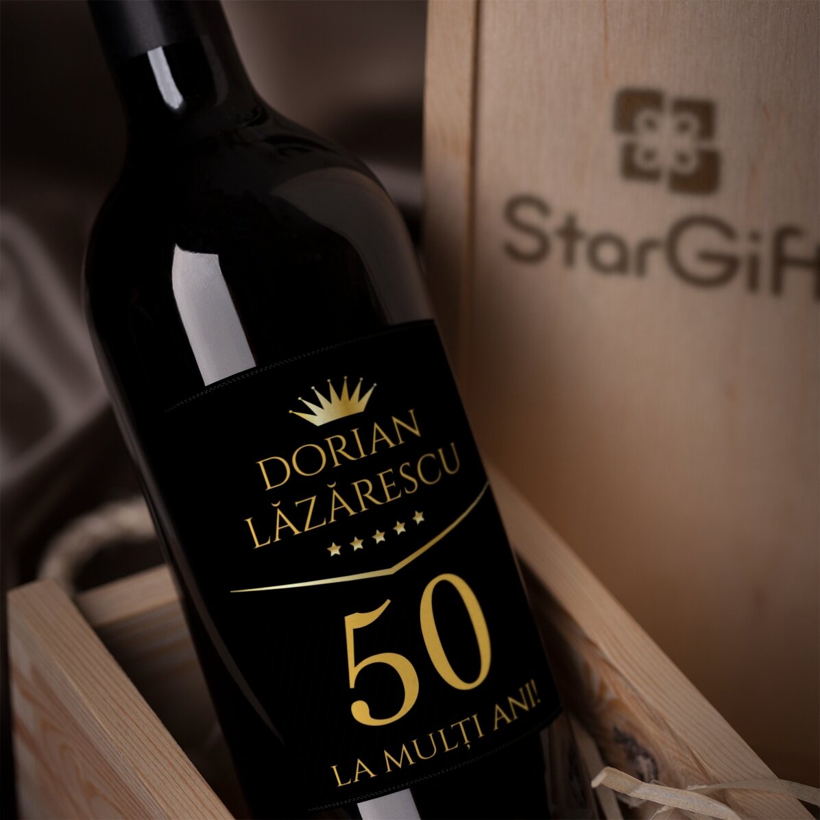 Wino z indywidualnym napisem na urodziny – Premium Gift
