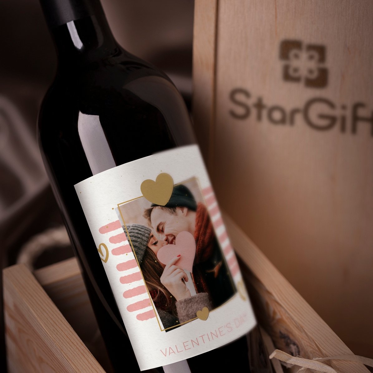 Personalised wine with text and photo - Together