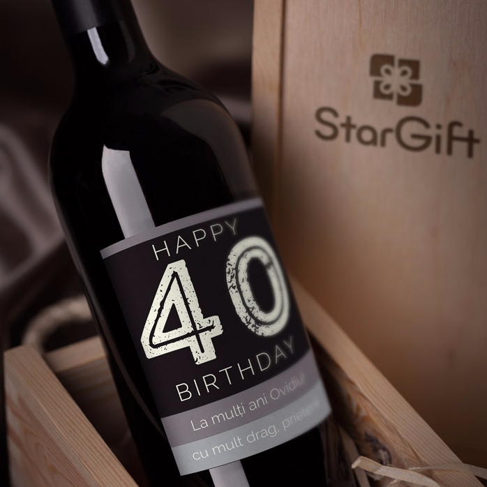 Wino z indywidualnym nadrukiem – „Happy Birthday”