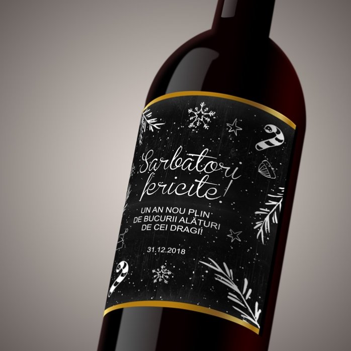 Wino z indywidualnym nadrukiem – Christmas Time