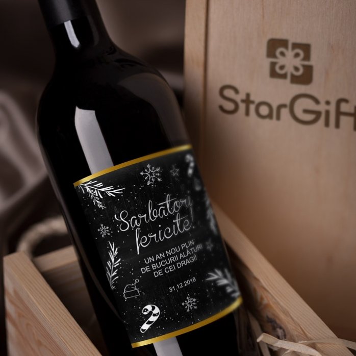 Wino z indywidualnym nadrukiem – Christmas Time