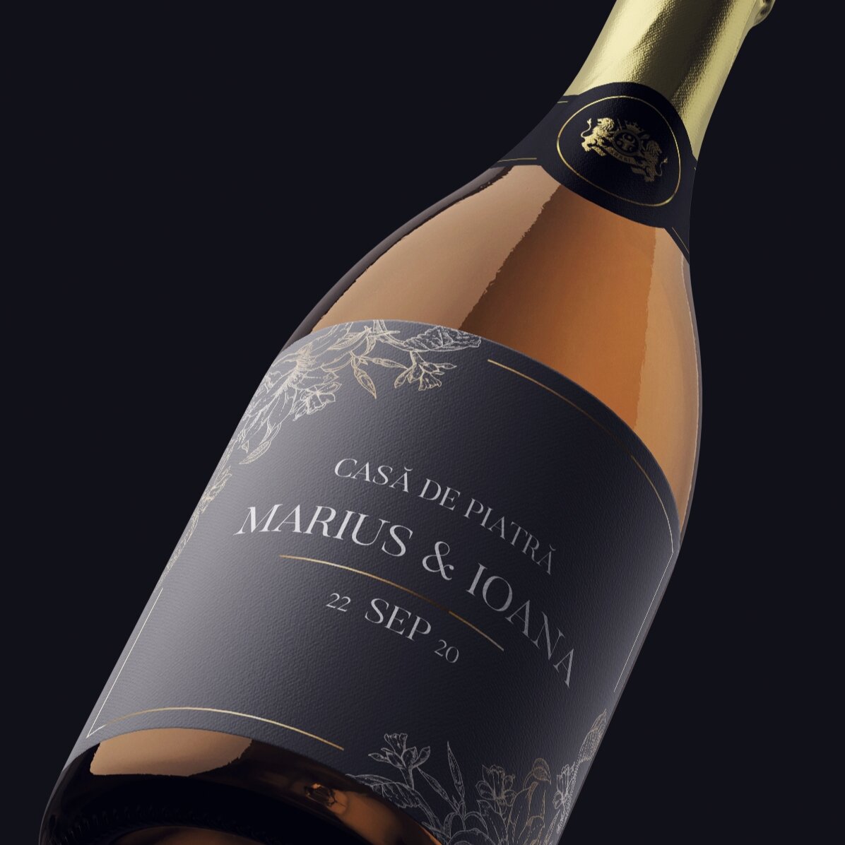 Wino musujące z indywidualnym napisem – Casa de piatra