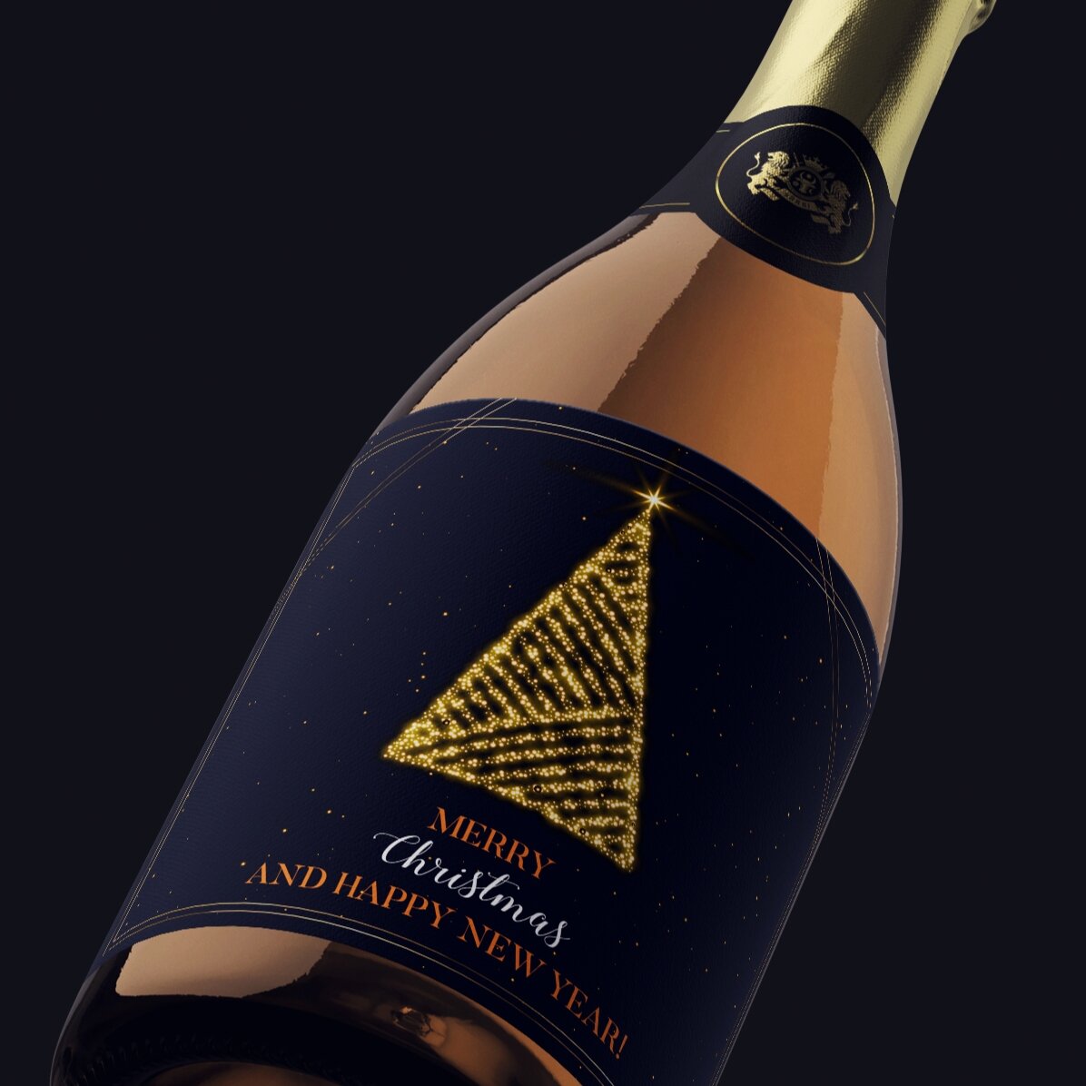Wino musujące z indywidualnym napisem – Christmas Tree
