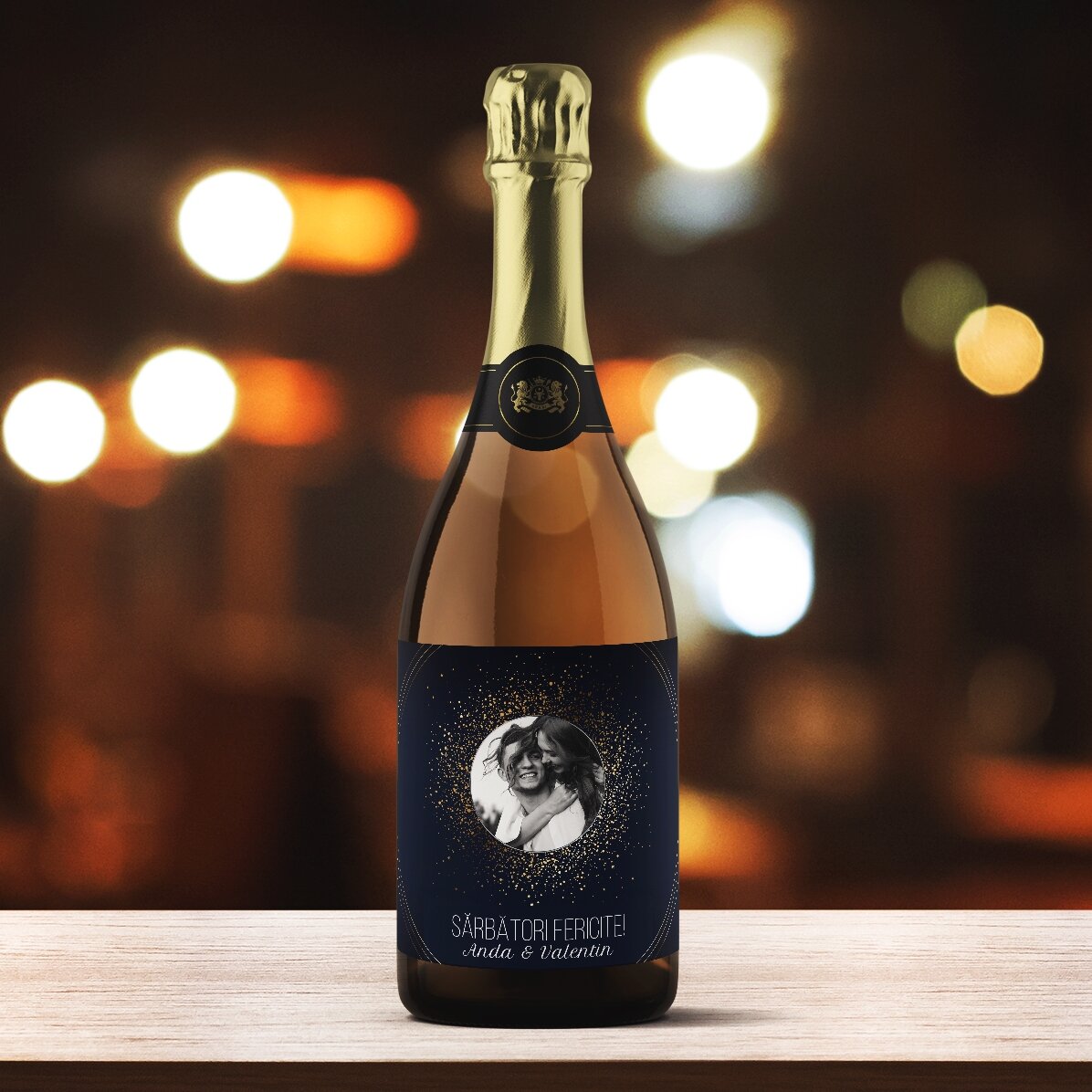 Wino musujące z indywidualnym nadrukiem tekstu i zdjęcia – Sparks of Joy