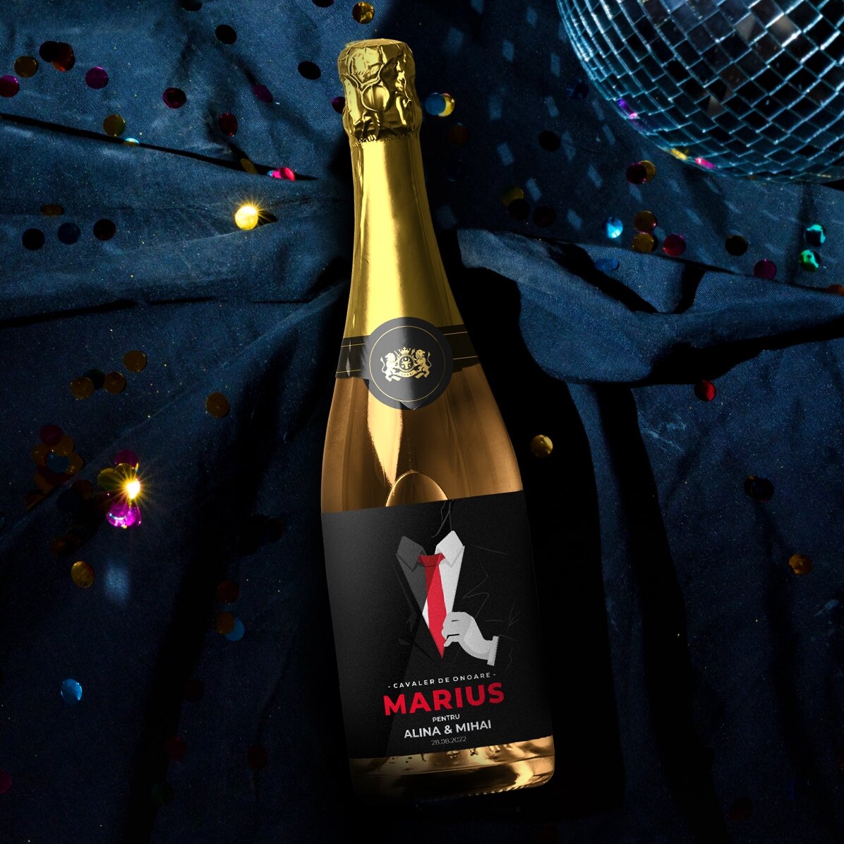 Wino musujące z indywidualnym napisem – Drużba