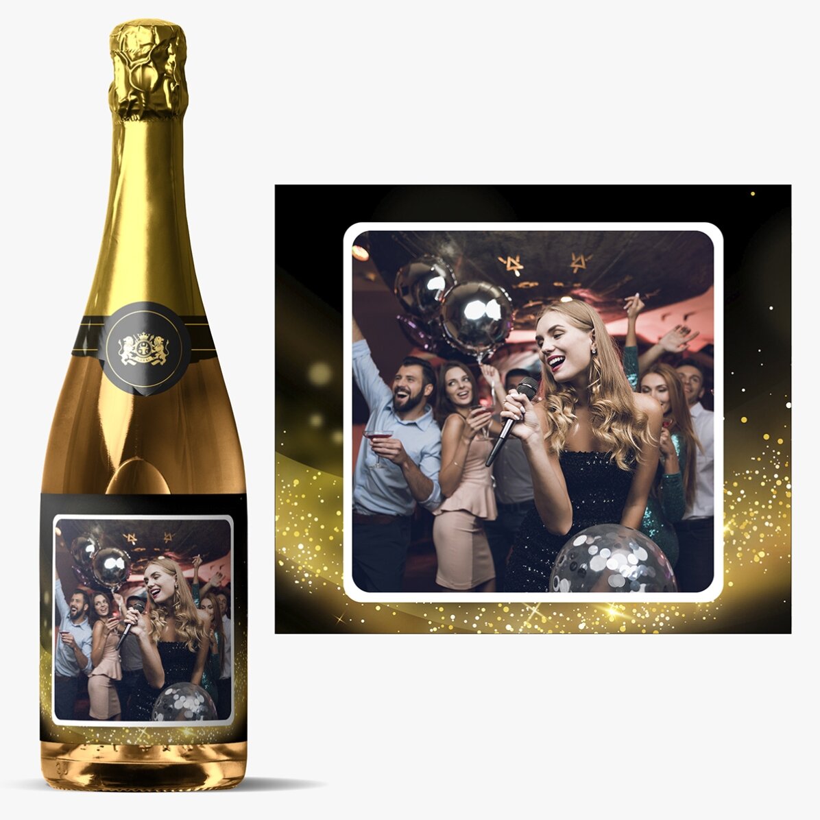 Wino musujące z indywidualnym nadrukiem zdjęcia – Gold