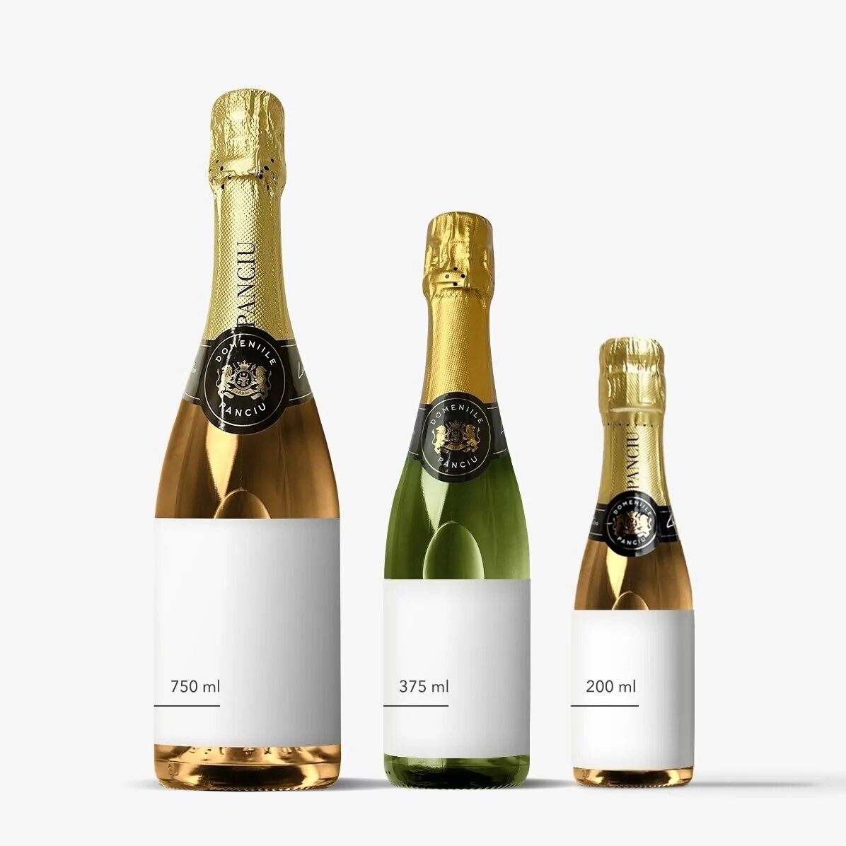 Personalised sparkling wine with text for retirement